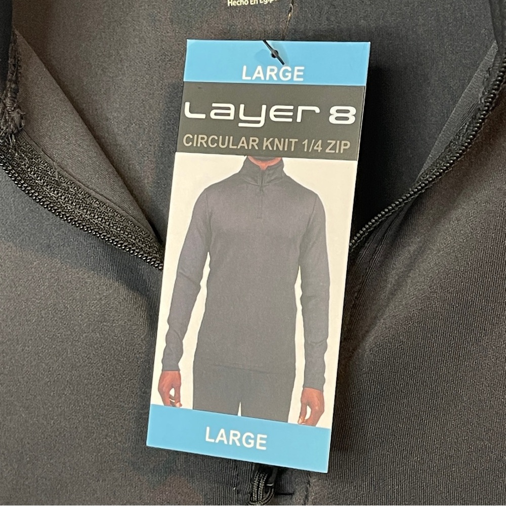 Layer 8 Men's Charcoal Quarter-Zip Pullover - Picture 5 of 5